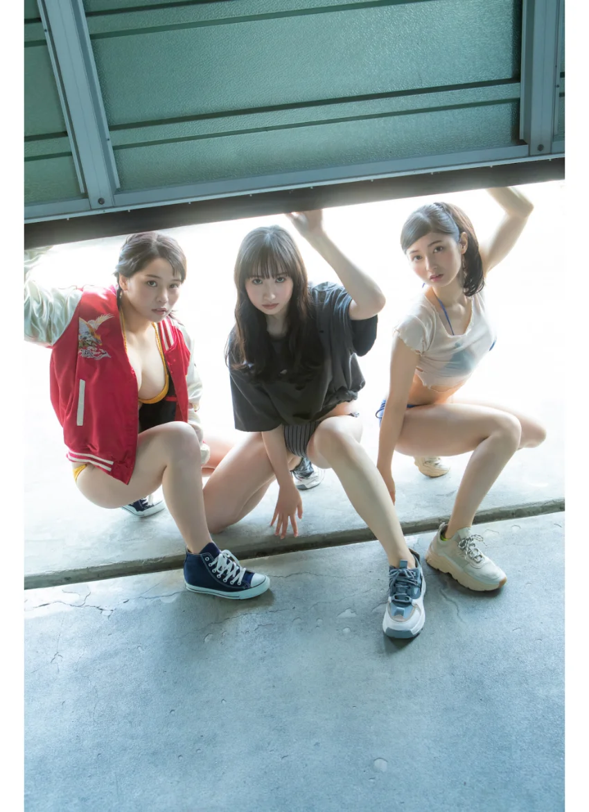山岡雅弥×大島璃乃×辻優衣 ミスマガ×『グリーンバレット』 ミスマガのアソビバ！ ヤンマガデジタル写真集 試し読み 4