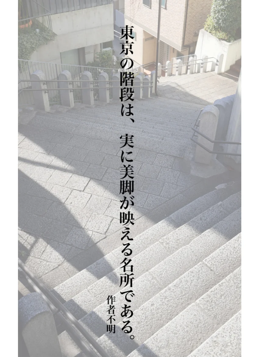 東京美脚階段 特別編 第一章 松島愛. 湯島・外神田編 20デニールの美脚と巡る階段散策ガイド 試し読み 2