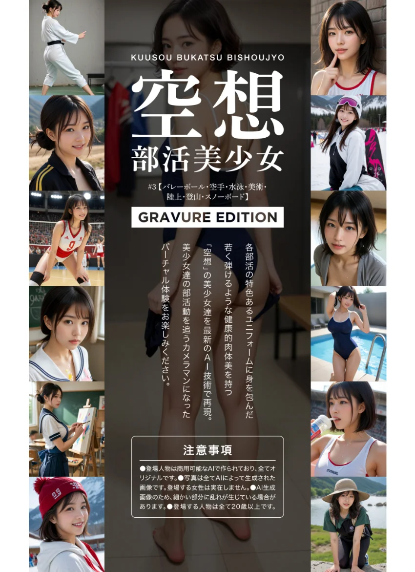 空想部活美少女 ＃3【バレーボール・空手・水泳・美術・陸上・登山・スノーボード】GRAVURE EDITION 試し読み 2