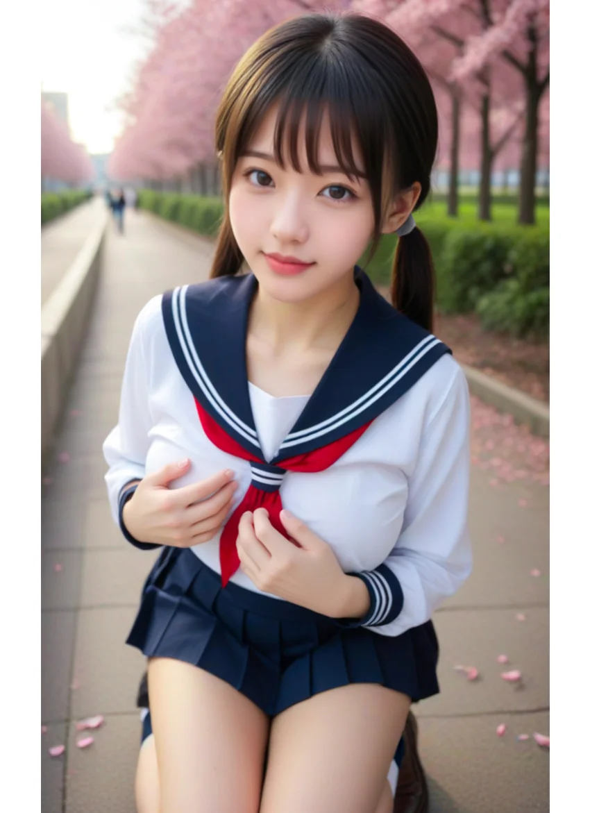 四季と少女 さゆりちゃん moumusu original AI series ＃01 Sayurichan gravure version 試し読み 3
