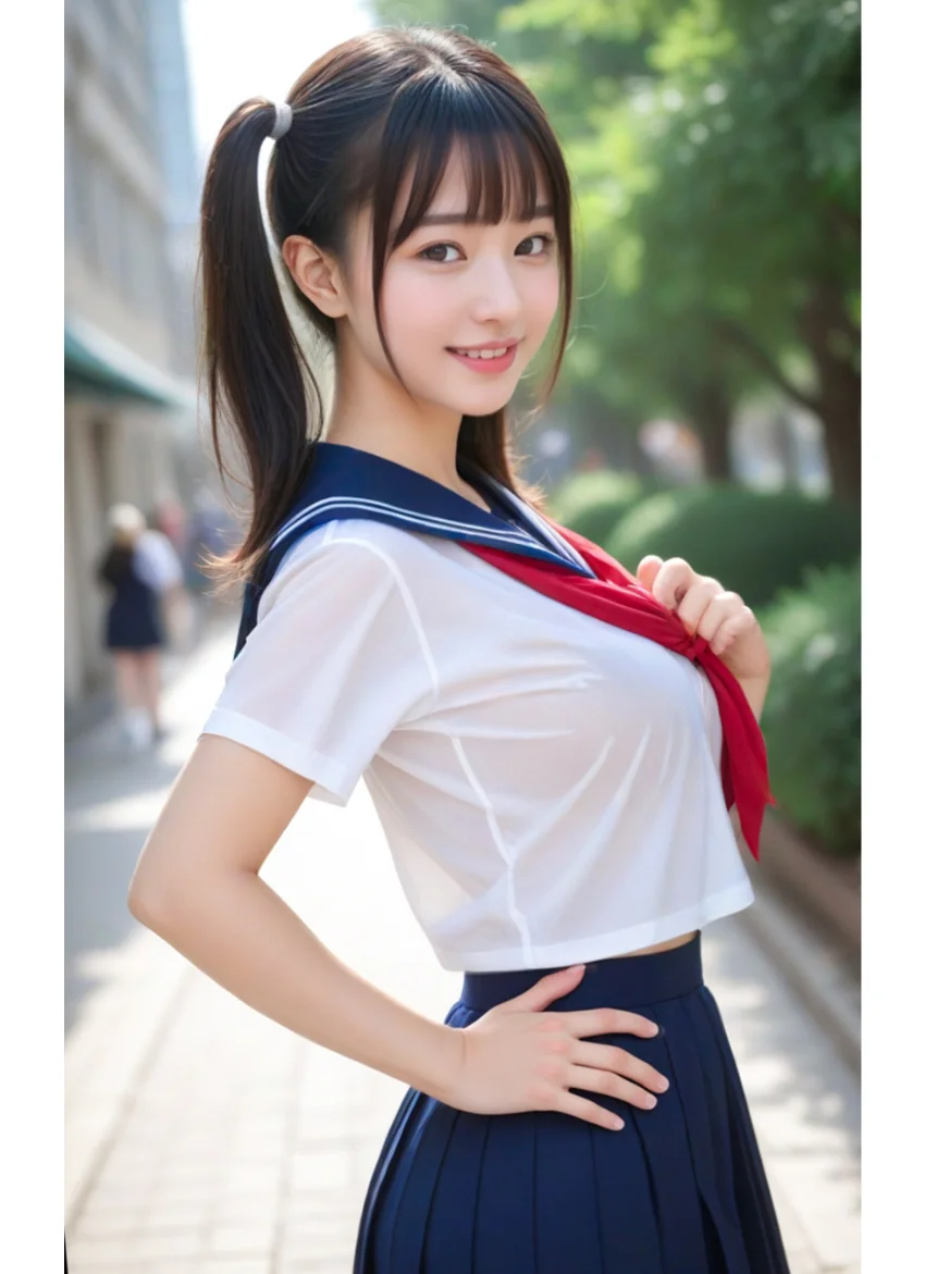 四季と少女 さゆりちゃん moumusu original AI series ＃01 Sayurichan gravure version 試し読み 5